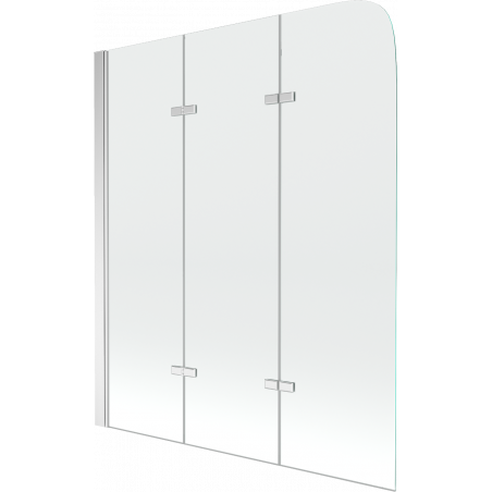 Mexen Felix paravan cadă 3-panel 120 x 140 cm, transparent, crom - 890-120-003-01-00