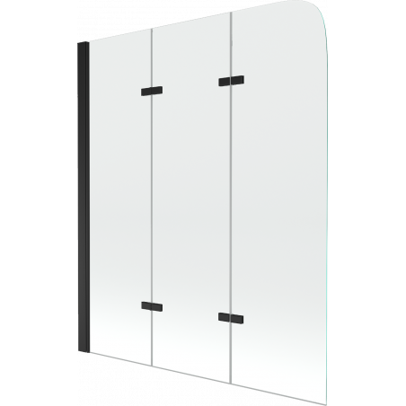 Mexen Felix paravan cadă cu 3 panouri 120 x 140 cm, transparent, negru - 890-120-003-70-00
