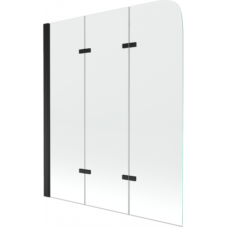 Mexen Felix paravan de baie cu 3 panouri, 120 x 140 cm, transparent, negru - 890-120-003-70-00
