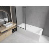 Mexen Alex paravan de baie cu un singur panou 80 x 140 cm, cadru negru - 893-080-001-70-70