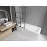 Mexen Alex paravan de baie cu 1 panou 80 x 140 cm, carouri negre - 893-080-001-70-77