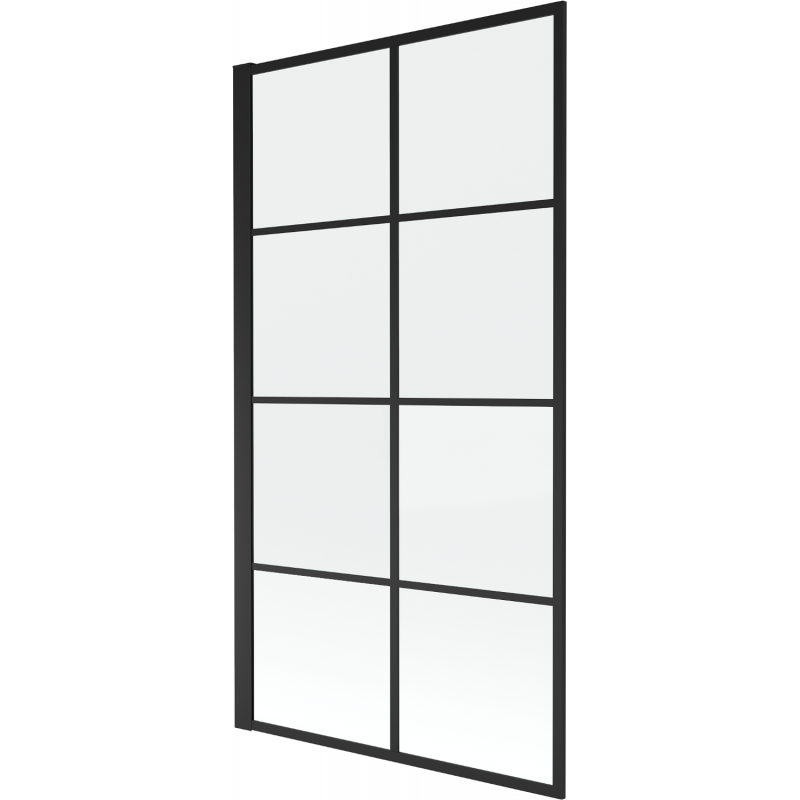 Mexen Alex panou de cadă cu un singur panou 80 x 140 cm, grilaj negru fix - 893-080-000-70-77