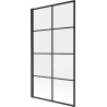 Mexen Alex panou de cadă cu un singur panou 80 x 140 cm, grilaj negru fix - 893-080-000-70-77