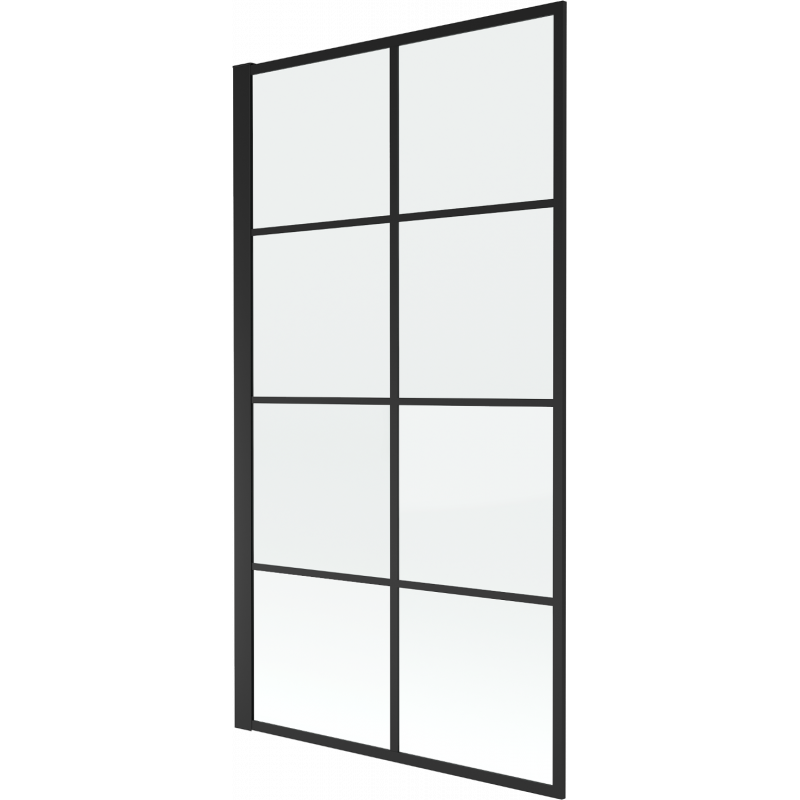 Mexen Alex 1-paneles kádparaván 70 x 140 cm, fekete rács - 893-070-001-70-77