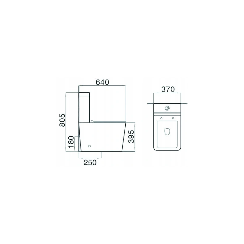 Mexen Cube WC compact cu capac cu închidere lentă, alb - 31014000