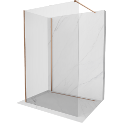 Mexen Kioto perete de dus Walk-in 130 x 85 cm, transparent, bronz periat - 800-130-212-65-00-085