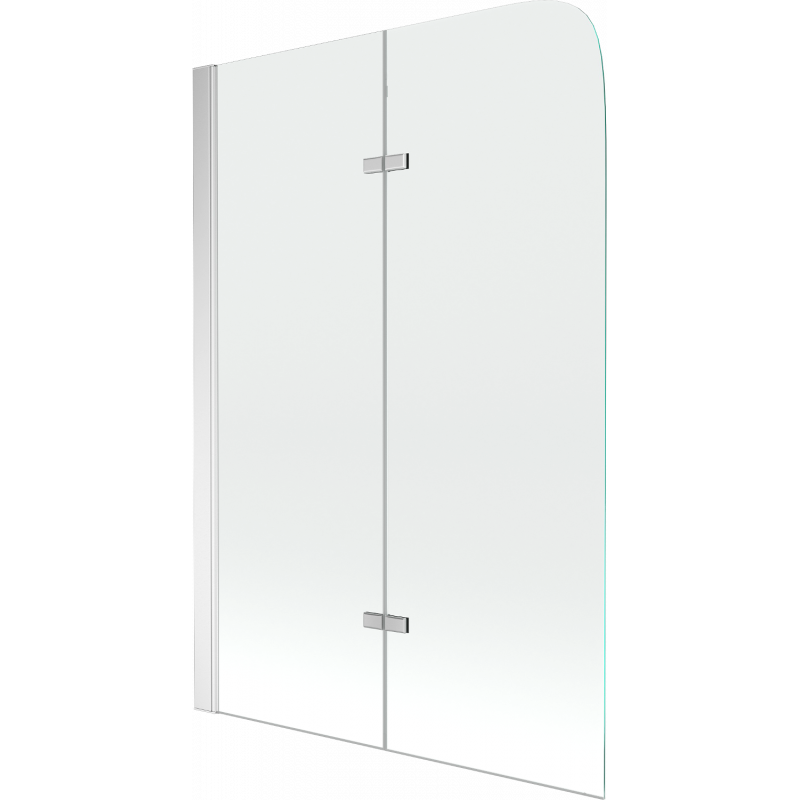 Mexen Felix paravan de cadă cu 2 panouri 100 x 140 cm, transparent, crom - 890-100-002-01-00