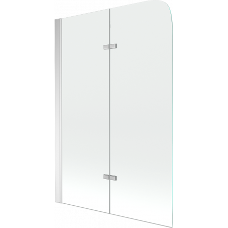 Mexen Felix paravan de cadă cu 2 panouri 100 x 140 cm, transparent, crom - 890-100-002-01-00