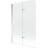 Mexen Felix paravan cadă cu două aripi 100 x 140 cm, transparent, crom - 890-100-002-01-00