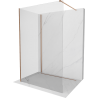 Mexen Kioto perete de duș Walk-in 130 x 90 cm, transparent, cupru periat - 800-130-212-65-00-090