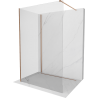 Mexen Kioto Walk-in zuhanyfal 130 x 90 cm, átlátszó, selyem matt réz - 800-130-212-65-00-090