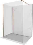 Mexen Kioto Walk-in zuhanyfal 130 x 90 cm, átlátszó, selyem matt réz - 800-130-212-65-00-090