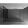Mexen Kioto Walk-in zuhanyfal 130 x 90 cm, átlátszó, selyem matt réz - 800-130-212-65-00-090