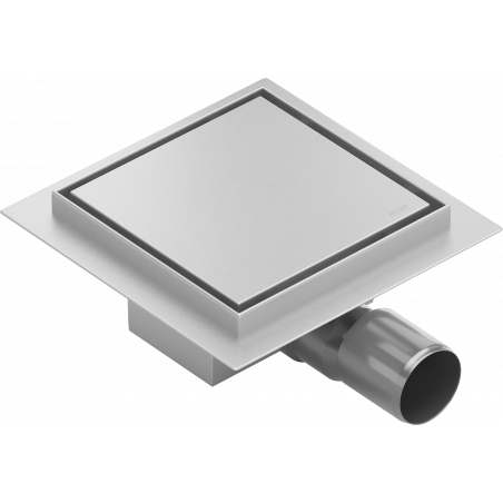 Mexen Flat-Q M13 négyzet alakú padlóösszefolyó 12 x 12 cm, inox - 1010012