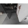 Mexen Kioto perete duş Walk-in 110 x 100 cm, model negru, cupru periat - 800-110-212-65-70-100