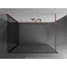 Mexen Kioto perete duş Walk-in 110 x 100 cm, model negru, cupru periat - 800-110-212-65-70-100