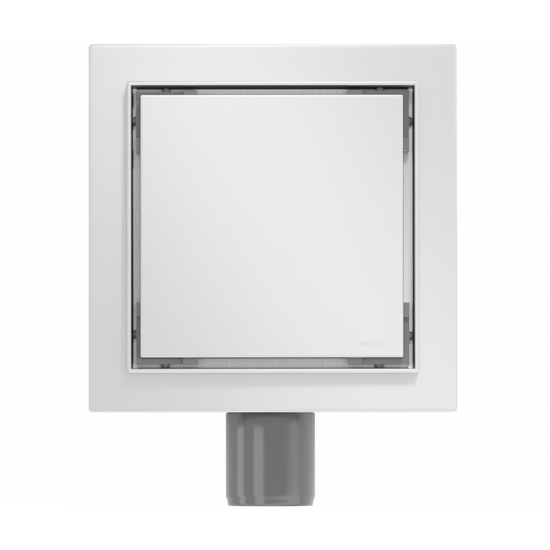 Mexen Flat-Q M13 négyzet alakú padlóösszefolyó 12 x 12 cm, inox - 1010012