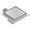 Mexen Flat-Q M13 padlóba süllyesztett, négyzet alakú lefolyó 15 x 15 cm, inox - 1010015