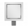 Mexen Flat-Q M13 padlóba süllyesztett négyzet alakú 15 x 15 cm, inox - 1010015