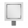 Mexen Flat-Q M13 padlóba süllyesztett, négyzet alakú lefolyó 15 x 15 cm, inox - 1010015