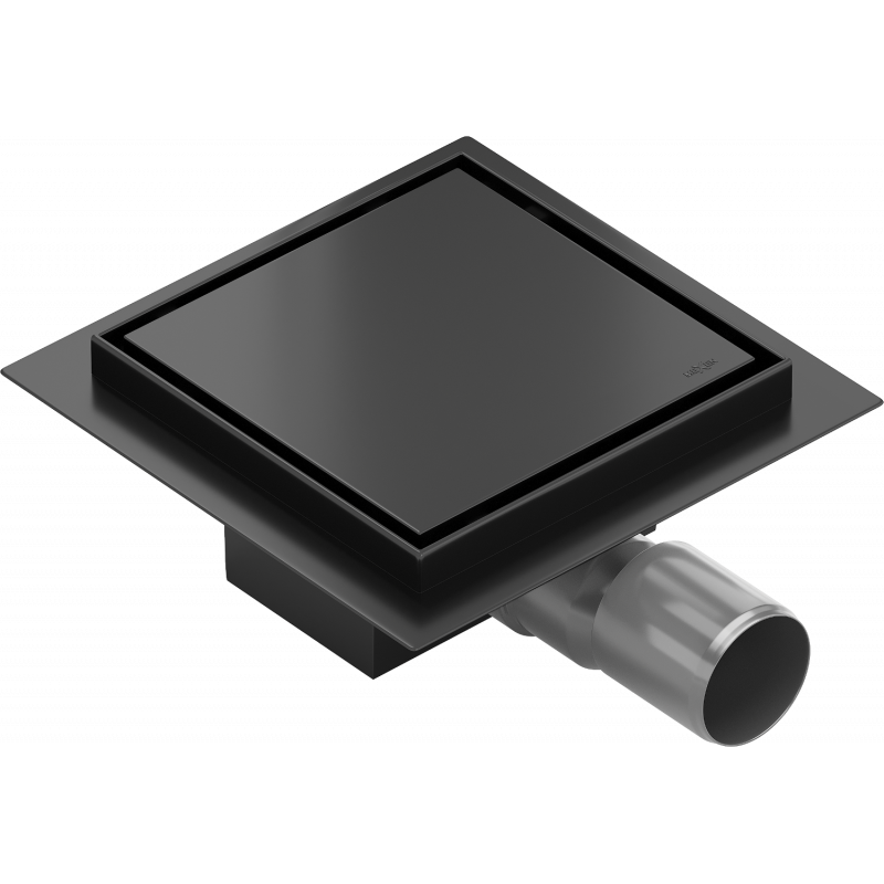 Mexen Flat-Q M13 rigolă de pardoseală pătrată 12 x 12 cm, negru - 1710012