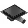 Mexen Flat scurgere de podea pătrată 12 x 12 cm, Neagră - 1710012