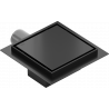 Mexen Flat scurgere de podea pătrată 12 x 12 cm, Neagră - 1710012