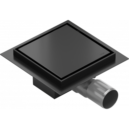 Mexen Flat-Q M13 scurgere în pardoseală pătrată 15 x 15 cm, negru - 1710015