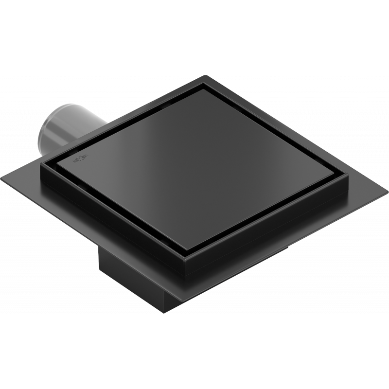 Mexen Flat-Q M13 négyzet alakú padlóösszefolyó 15 x 15 cm, fekete - 1710015