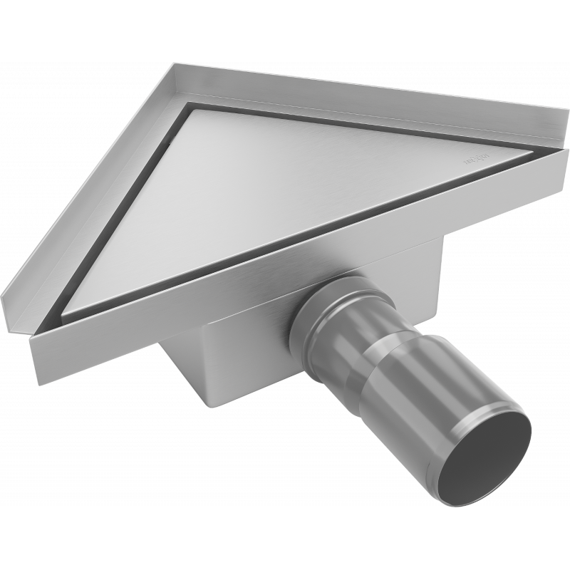 Mexen Flat-T M13 scurgere de podea triunghiulară 20 x 20 cm, inox - 1010320