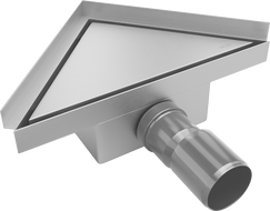 Mexen Flat-T M13 háromszögletű padlóösszefolyó 20 x 20 cm, inox - 1010320