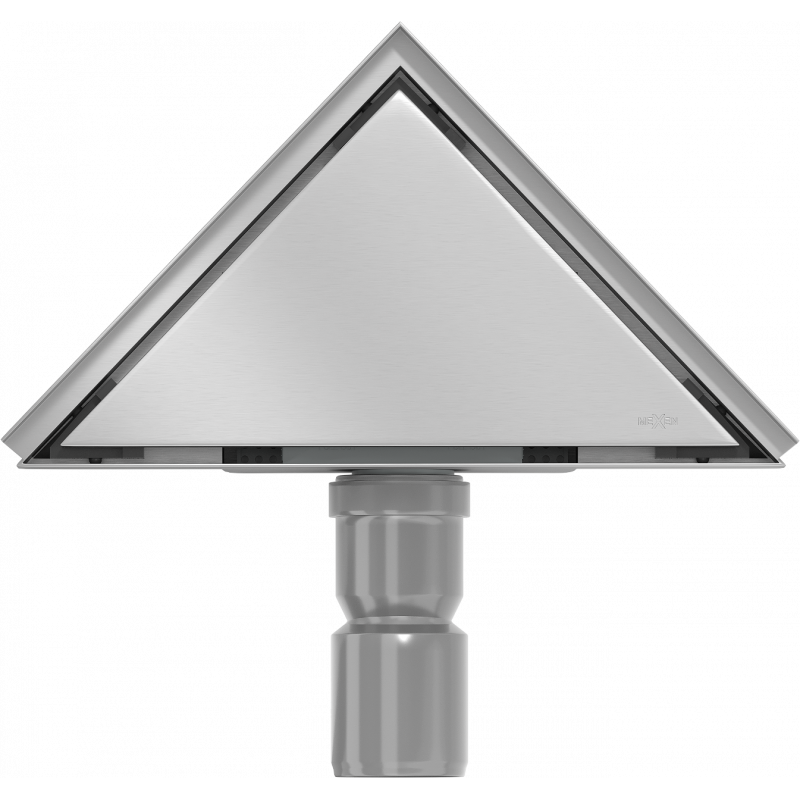 Mexen Flat-T M13 háromszögletű padlóösszefolyó 20 x 20 cm, inox - 1010320