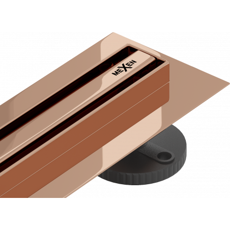 Mexen Flat 360° Slim forgatható vonalfolyóka 80 cm, rózsaarany - 1641080