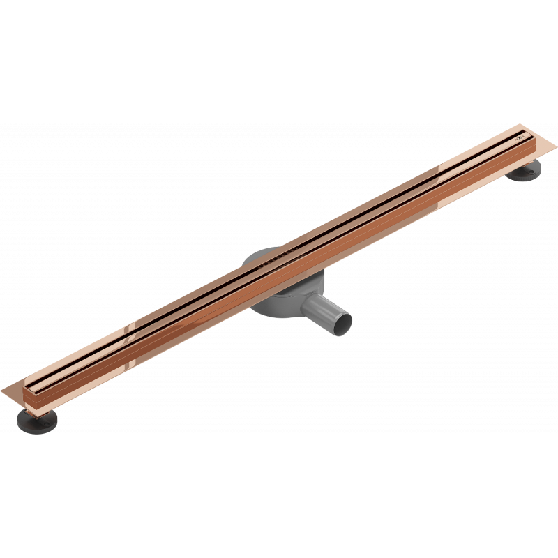 Mexen Flat 360° Slim forgó vonalmenti lefolyó 80 cm, rózsaszín arany - 1641080