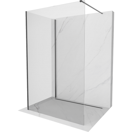Mexen Kioto Walk-in zuhanyfal 135 x 90 cm, átlátszó, gun gray csiszolt - 800-135-212-66-00-090