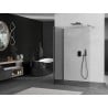 Mexen Kioto perete de duş Walk-in 140 x 95 cm, transparent, gri mitralieră periat - 800-140-212-66-00-095