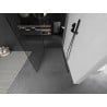 Mexen Kioto perete de duş Walk-in 140 x 95 cm, transparent, gri mitralieră periat - 800-140-212-66-00-095