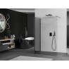 Mexen Kioto Walk-in zuhanyfal 130 x 120 cm, átlátszó, pisztolyszürke kefélt - 800-130-212-66-00-120