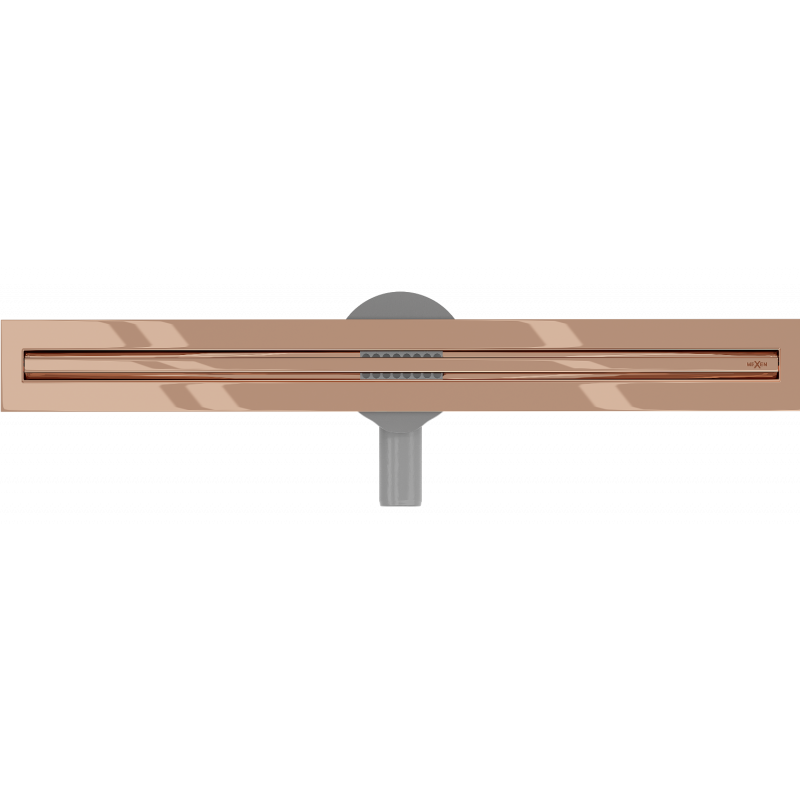 Mexen Flat 360° Slim scurgere liniară rotativă 60 cm, aur roz - 1641060