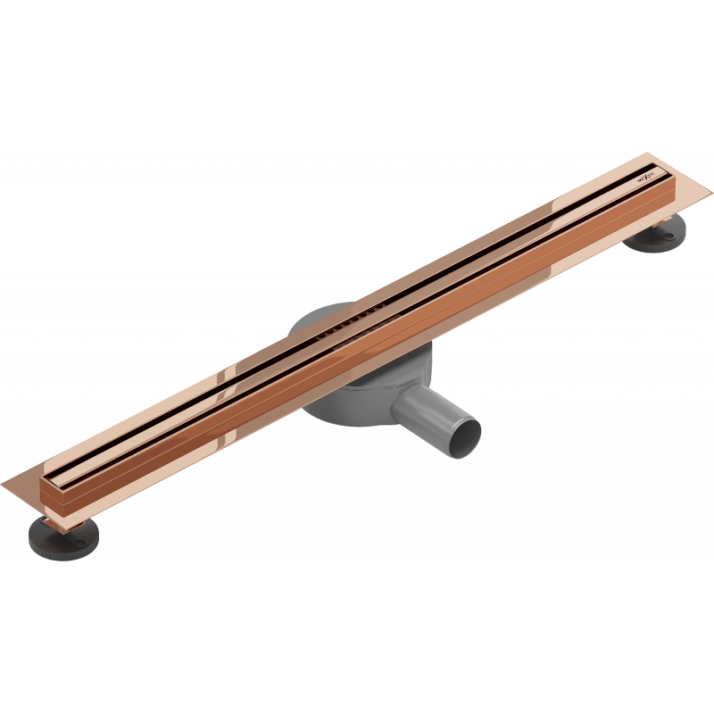 Mexen Flat 360° Slim 60 cm forgó vonalelvezetés, rózsaarany - 1641060