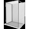 Mexen Kioto perete de duș Walk-in 90 x 80 cm, model negru, finisaj gun gray periat - 800-090-212-66-70-080