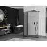 Mexen Kioto perete dus Walk-in 120 x 110 cm, model negru, gri pistol periat - 800-120-212-66-70-110