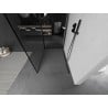 Mexen Kioto perete dus Walk-in 120 x 110 cm, model negru, gri pistol periat - 800-120-212-66-70-110