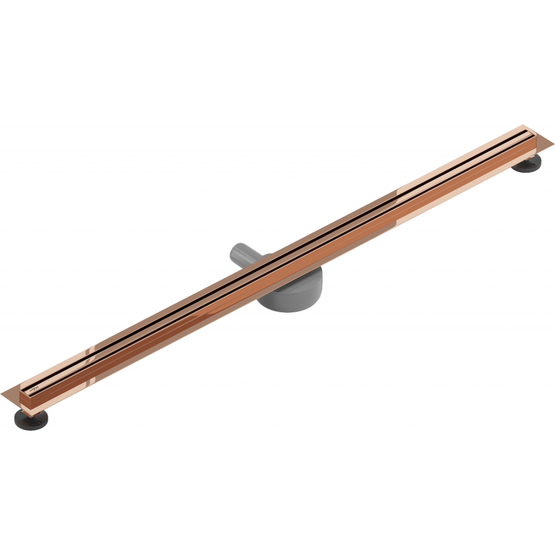 Mexen Flat 360° Slim forgó vonalmenti lefolyó 120 cm, rózsaarany - 1641120