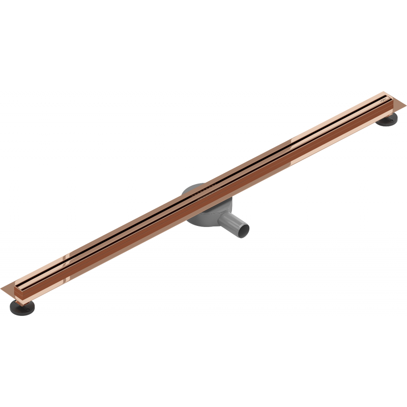 Mexen Flat 360° Slim forgó vonalmenti lefolyó 120 cm, rózsaarany - 1641120