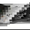 Mexen Kioto Walk-in zuhanyfal 140 x 70 cm, átlátszó, fekete - 800-140-212-70-00-070