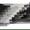 Mexen Kioto zuhanyfal Walk-in 95 x 90 x 30 cm, átlátszó, arannyal kefélt - 800-095-090-221-55-00-030
