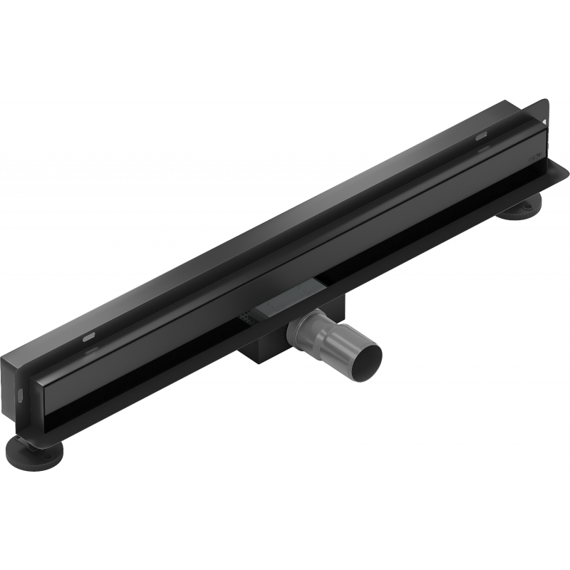 Mexen Flat Wall 60 cm-es falba építhető vonalmenti lefolyó, fekete - 1730060