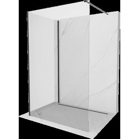 Mexen Kioto Şienka duśzy Walk-in 120 x 115 cm, przezroczysta, czarna - 800-120-212-70-00-115