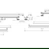 Mexen Flat Wall scurgere liniară montare în perete 2 în 1 120 cm, Neagră - 1730120